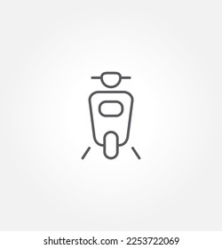 moped icon vector illustration logo template for many purpose. Isolated on white background.