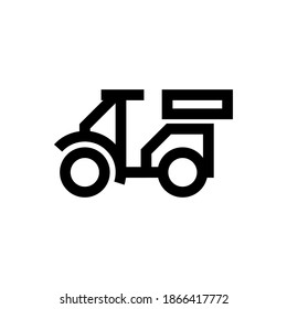 Moped linear icon isolated on white background. Vector illustration