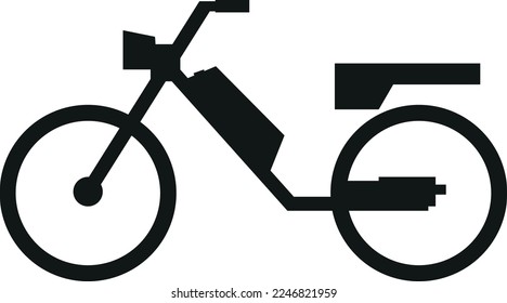 Moped motorcycle or Electric scooter sign. Vehicle Signs and Symbols.