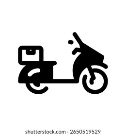 Pictograma de mofo ou motociclo para entrega expressa local