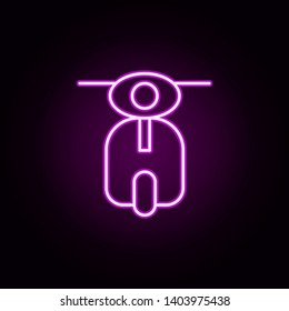 moped neon icon. Elements of transportation set. Simple icon for websites, web design, mobile app, info graphics