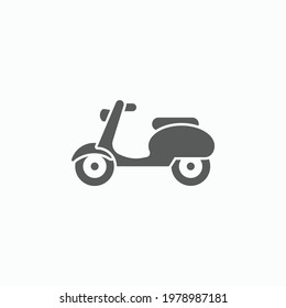 moped scooter icon, vehicle vector, transport illustration