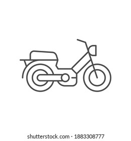 Moped or scooter line outline icon