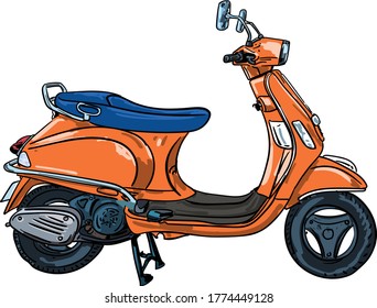 Moped scooter scalable vector illustration 