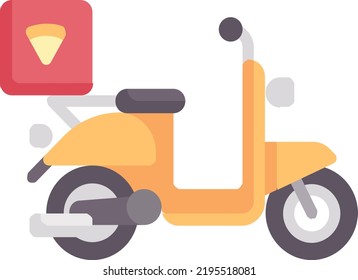 concepto vectorial moped sobre fondo blanco. icono de ilustración aislada