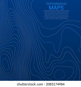 Mopographic map. The stylized height of the topographic contour in lines and contours. Vector illustration