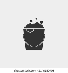 símbolo de la ilustración del icono del vector del cubo 