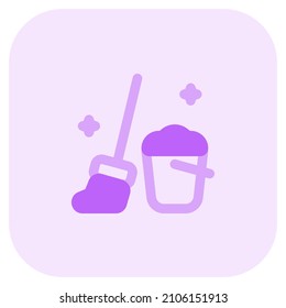 Mopping floors and cleaning to avoid contact of virus