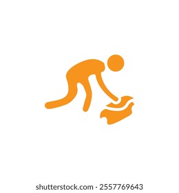 Mopping floors icon Outline vector for web ui