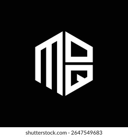Logotipo MOQ ícone MOQ monograma MOQ letra minimalista Circulo plano Design de logotipo abstrato moderno exclusivo.