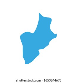 moquegua region map in country of Peru
