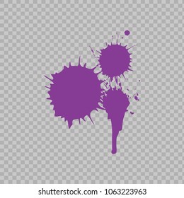 Mor colour paint splashes. Vector.