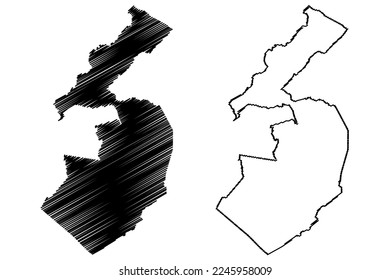 Morada Nova municipality (Ceará state, Municipalities of Brazil, Federative Republic of Brazil) map vector illustration, scribble sketch Morada Nova map