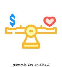 moral business ethics color icon vector. moral business ethics sign. isolated symbol illustration