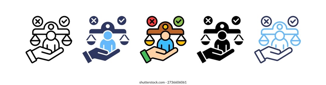 Moral Choice Icon isometric Vector Illustration