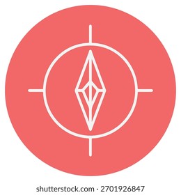 Icono de símbolo de brújula moral con editable