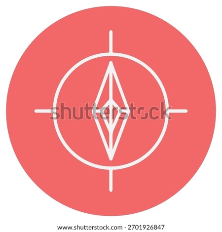 Moral Compass Symbol Icon with editable