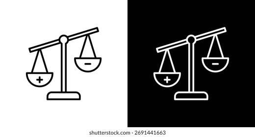 Ícone moral na ilustração em linha preta. Logotipo de design para aplicativo, IU.