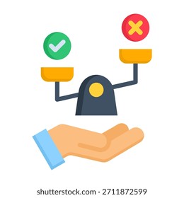 Moral Icon Flat Style Vector Illustration