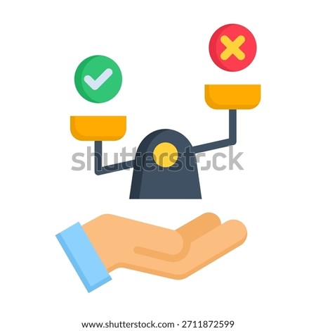 Moral Icon Flat Style Vector Illustration