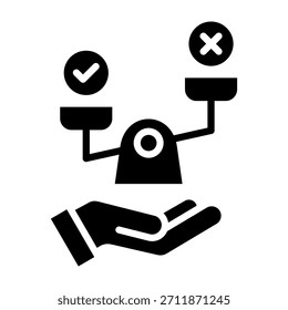 Moral Icon Glyph Style Vector Illustration