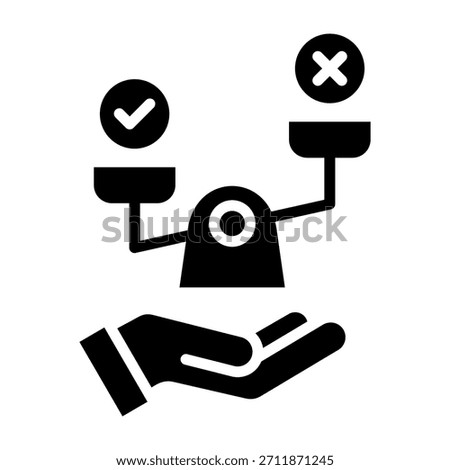 Moral Icon Glyph Style Vector Illustration