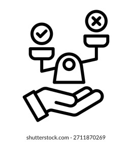 Moral Icon Line Style Vector Illustration