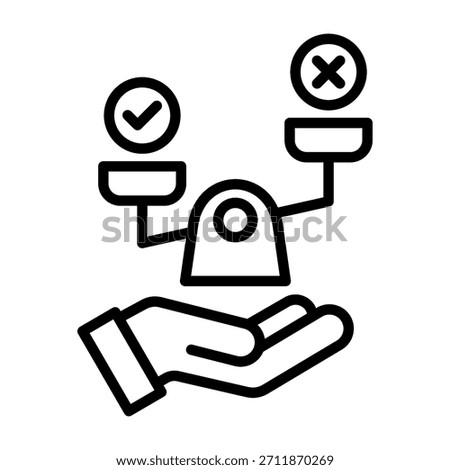 Moral Icon Line Style Vector Illustration