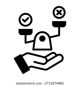 Moral Icon Mixed Style Vector Illustration
