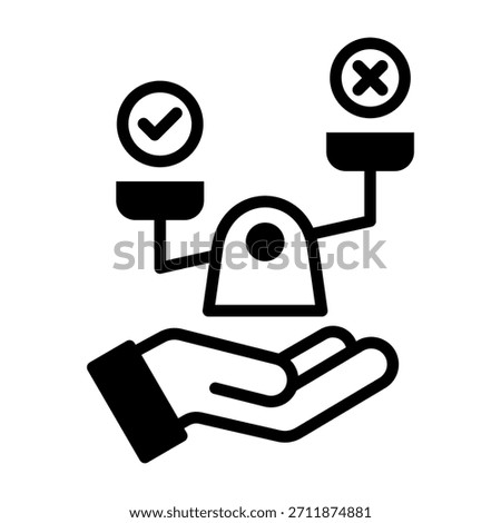 Moral Icon Mixed Style Vector Illustration