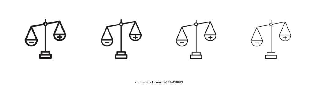 Ilustración vectorial de icono moral, icono de diseño de línea. Trazos editables.