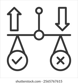 Moral Icon Vector Illustration Outline Style
