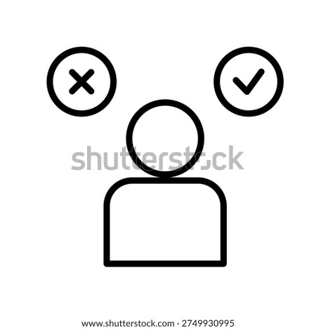 Moral Outline Icon Vector Illustration