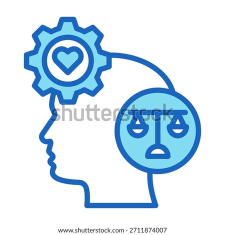 Moral Principles Icon Blue Color Style Vector Illustration