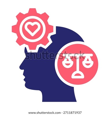 Moral Principles Icon Color Fill Style Vector Illustration