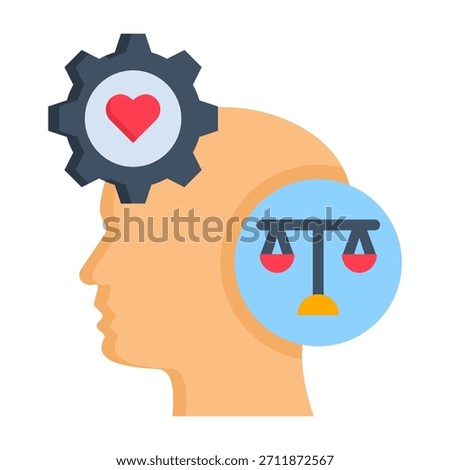 Moral Principles Icon Flat Style Vector Illustration