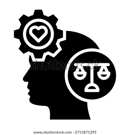 Moral Principles Icon Glyph Style Vector Illustration