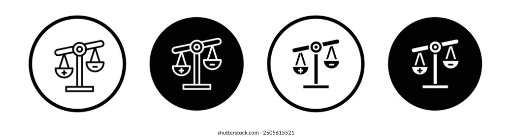 Moral vector icon set black filled and outlined style.