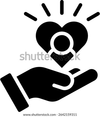 Morale Icon Glyph Vector Illustration