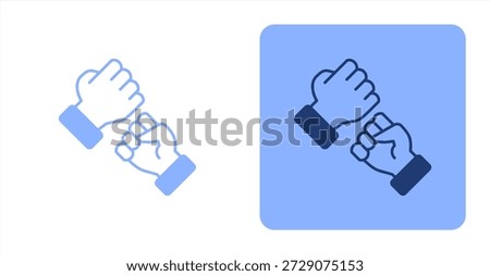 Morale MixedTwo-tone color and contrasting background icon illustration