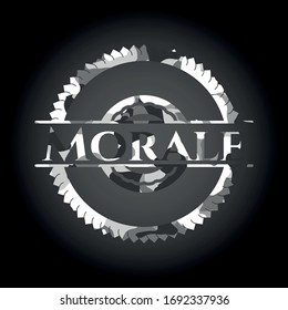 Moral sobre textura gris de camo