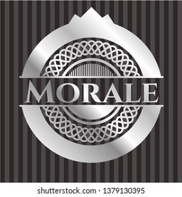 Morale silver badge or emblem