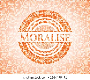 Moralise orange mosaic emblem