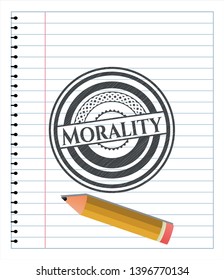 Morality drawn with pencil strokes. Vector Illustration. Detailed.