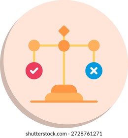 Icono de estilo de círculo plano de moralidad