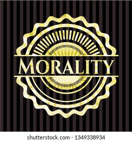 Morality gold shiny badge