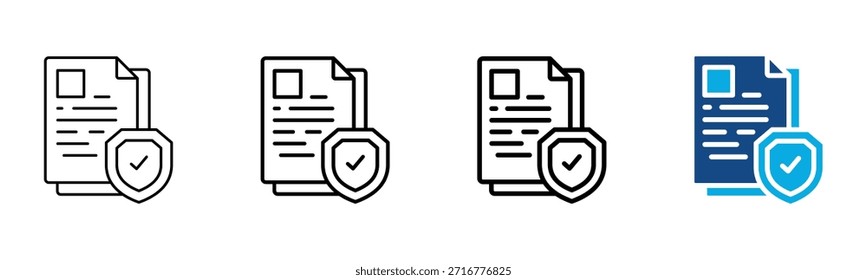 Conjunto de Colección de contorno de estilo diferente de Morality Icon Ilustración vectorial
