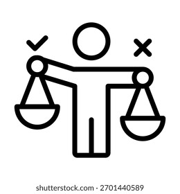 Morality Icon Element For Design And Vector