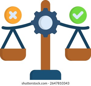 Morality Icon Flat Vector Illustration