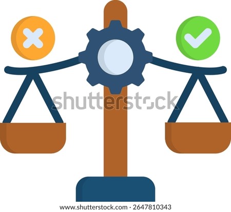 Morality Icon Flat Vector Illustration